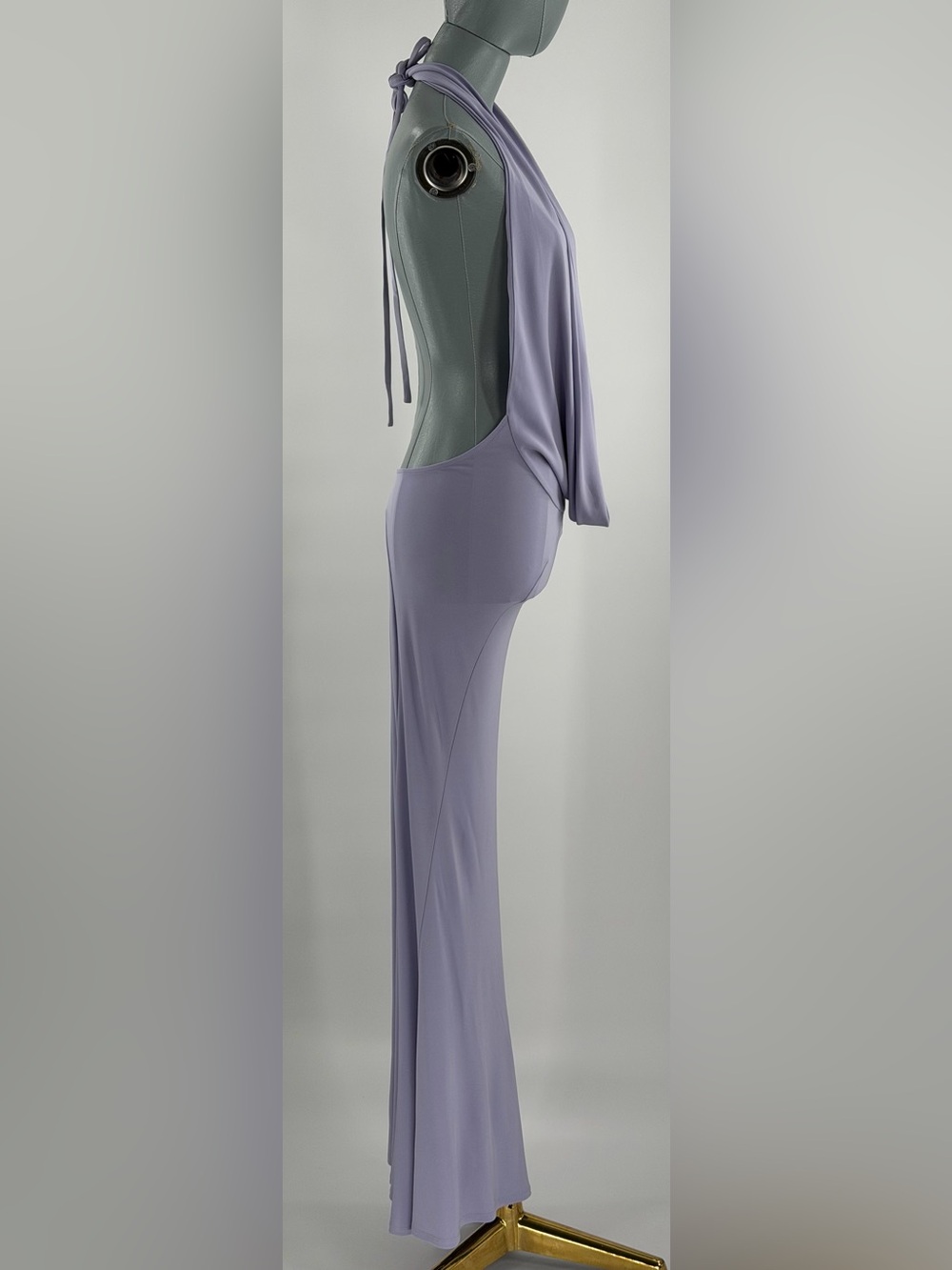 🆕 RAT & BOA 🧿 NWOT Aris Maxi Cowl Halter Neck Midi Dress, Lilac Sz XS *NOTAGS* - Picture 12 of 17